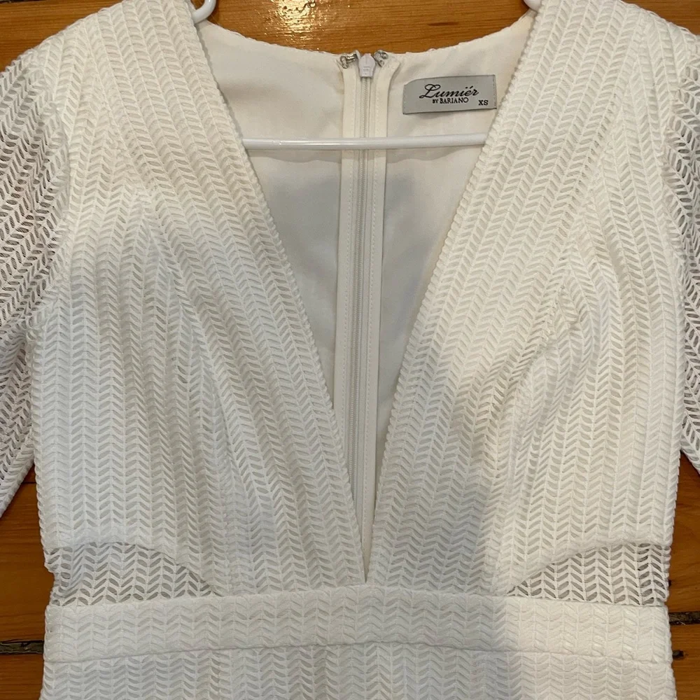 Nordstrom white long sleeve mini dress - Picture 2 of 3